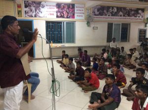 Mr. Pasupathi addressing our Anbu Illam children