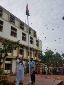 Chairman hoisted National Flag at Nursing College
