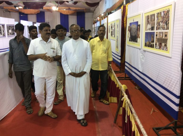 Most. Rev. Dr. F. Antonysamy going round the exhibition hall