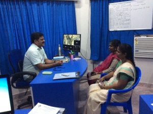 Yauvuna Roja meets chairman with her mother