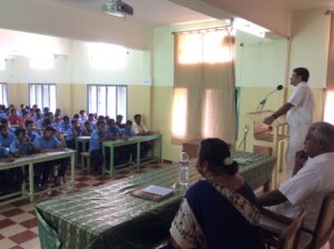 Chairman addressing the students of St. Antony's Hr.Sec.School