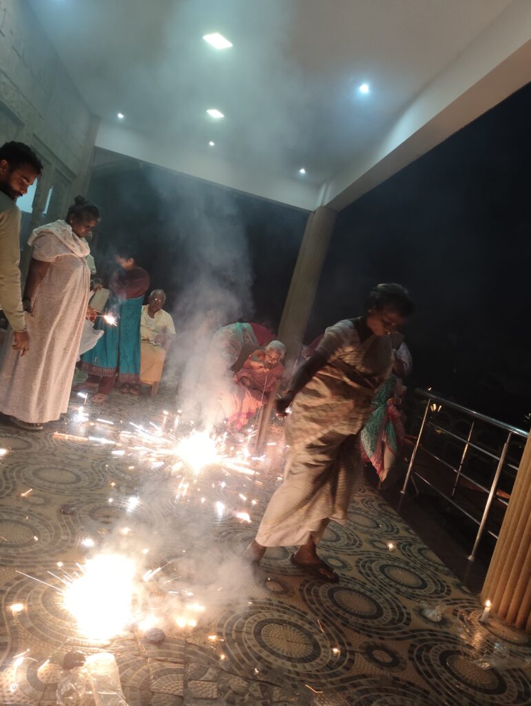 Diwali celebration at old age home