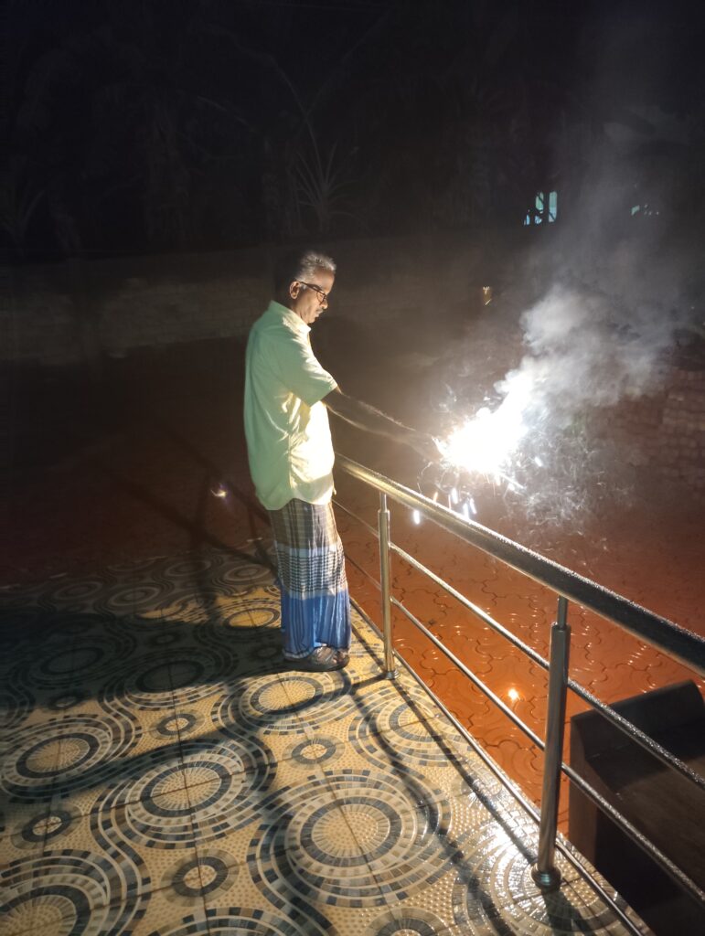 Diwali celebration at old age home