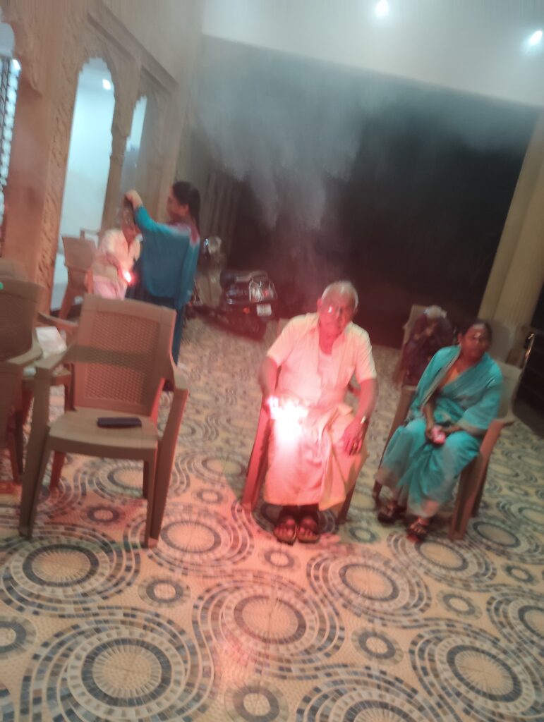 Diwali celebration at old age home