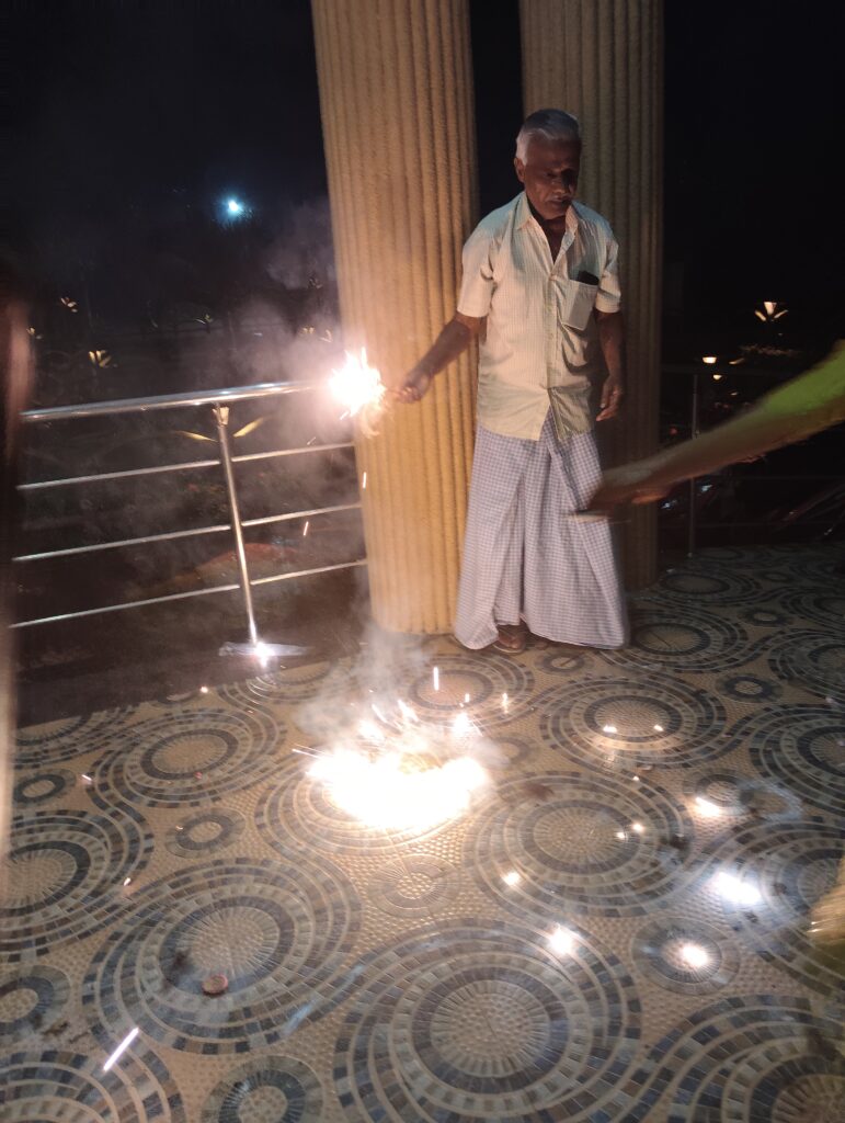 Diwali celebration at old age home